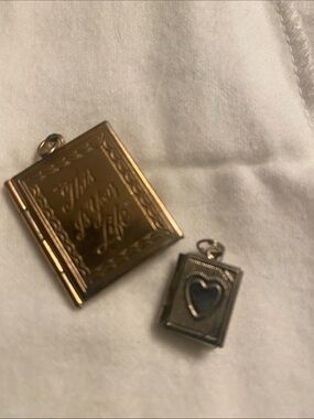 Vintage Locket Book Charms For Bracelet Collector